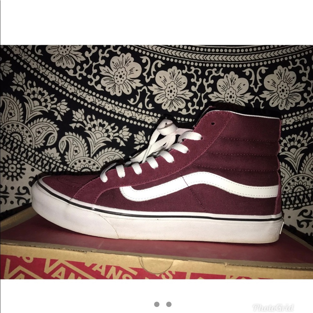 Burgundy vans